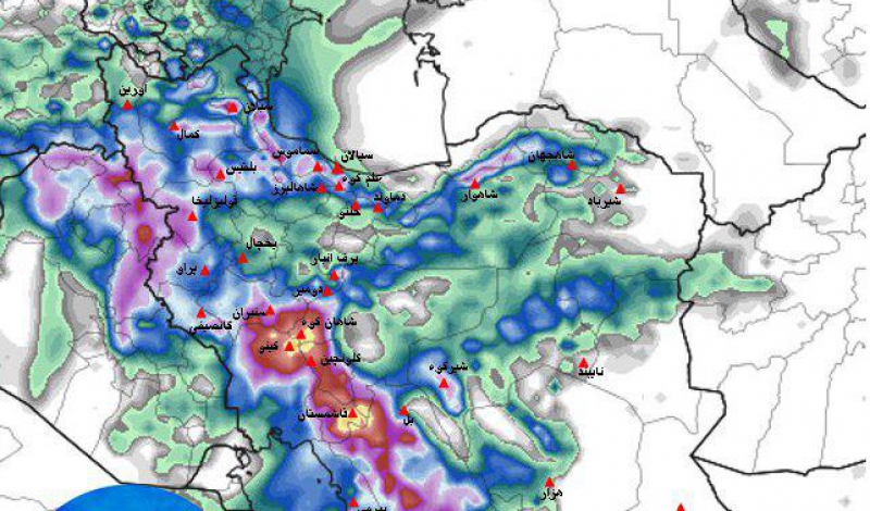 بارش مناطق کوهستانی ایران برای 5 و 6 فروردین