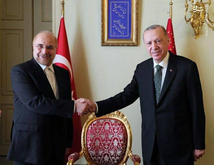 عکس دیدار قالیباف با اردوغان مناقشه برانگیز شد