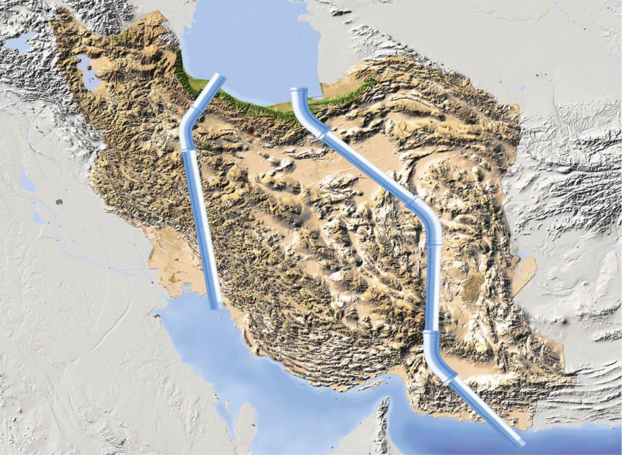 اتصال کاسپین به خلیج فارس چقدر آب می خورد؟