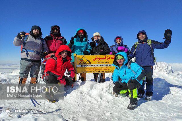 صعود به قله بزقوش سراب توسط کوهنوردان آستارایی
