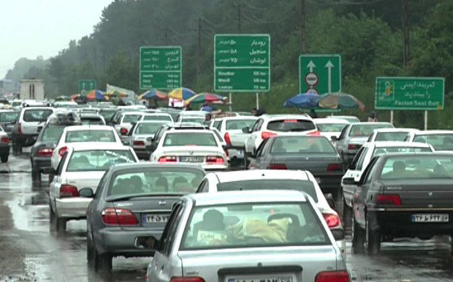 ترافیک سنگین در جاده های ورودی گیلان