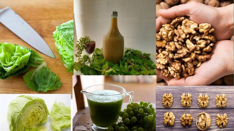 کاهو، آبغوره  و گردوی تغییر رنگ داده شده را بخوریم؟