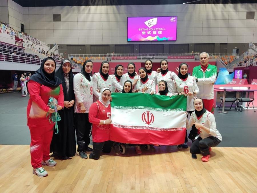 مدال نقره بانوی گیلانی با تیم ملی والیبال نشسته در پاراآسیایی هانگژو
