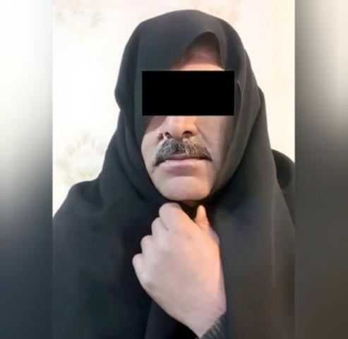 سارق سبیل کلفت با چادر زنانه برای سرقت می‌رفت