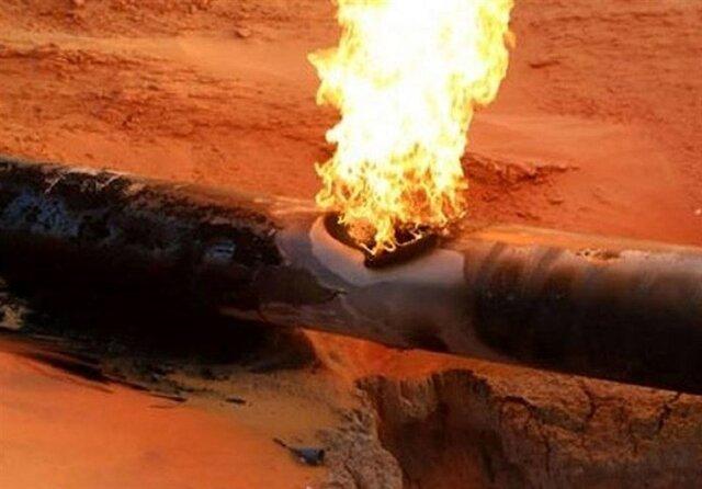 خرابکاری با انفجار لوله خط انتقال گاز در خرم بید
