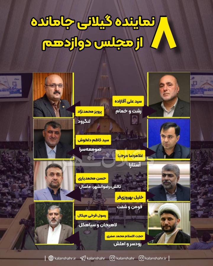 این ۸ نماینده گیلان از مجلس آینده جا ماندند