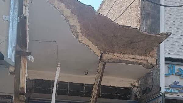 مرگ تلخ کودک ۵ ماهه بر اثر ریزش سقف پیاده رو
