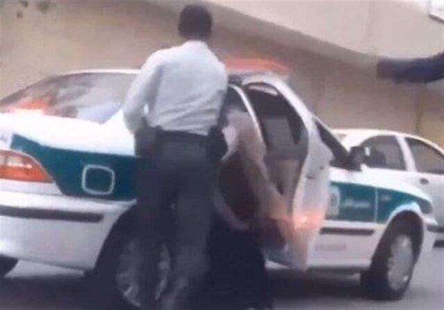 بازداشت مأمور خاطی به دلیل برخورد غیرقانونی هنگام دستگیری یک خانم