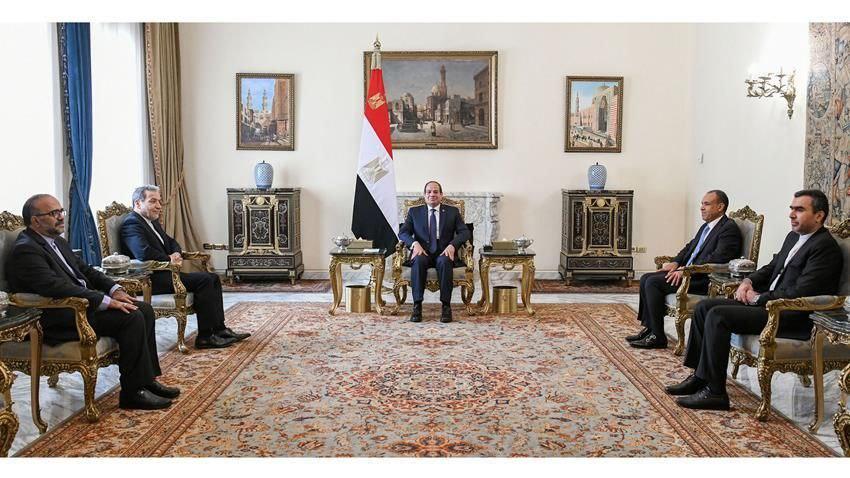دیدار وزیر خارجه ایران با رئیس جمهور مصر در قاهره
