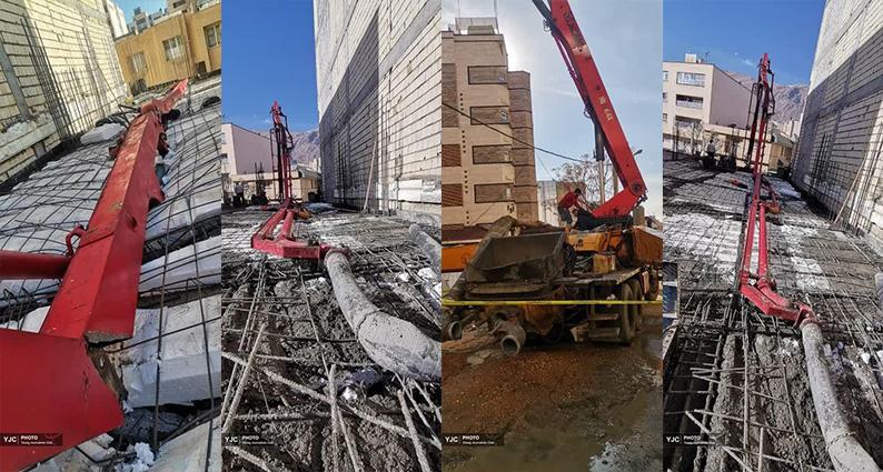 ۳ کشته و یک مصدوم بر اثر سقوط دکل پمپ بتن در شیراز