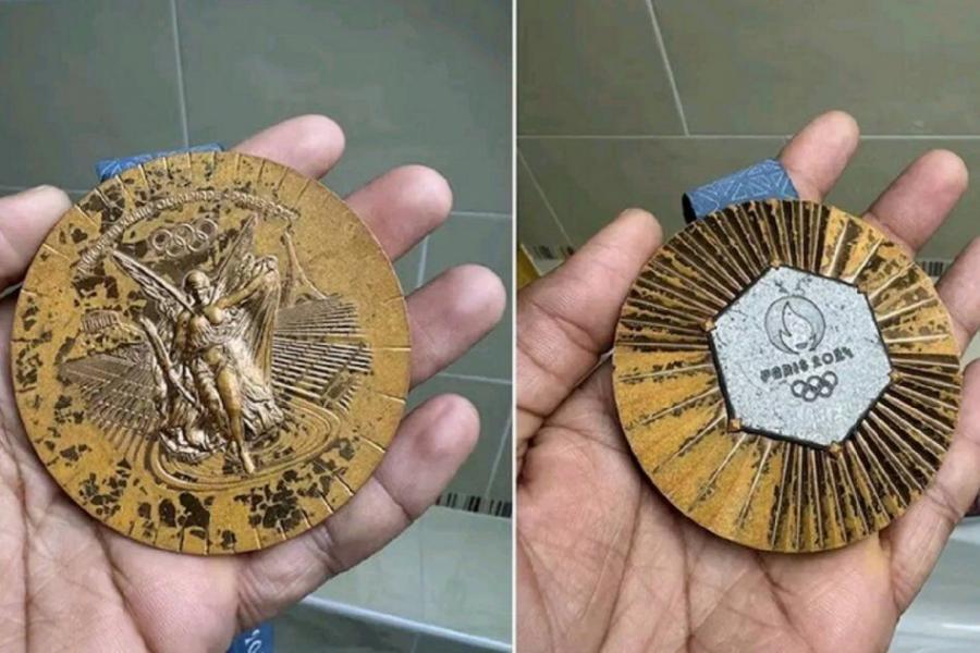 زنگ زدگی مدال قهرمان المپیک پاریس بعد از ۴ ماه