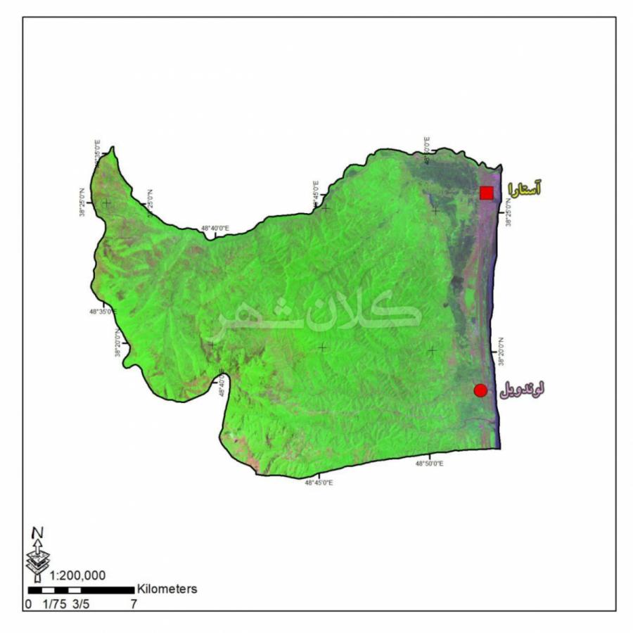 نقشه آستارا