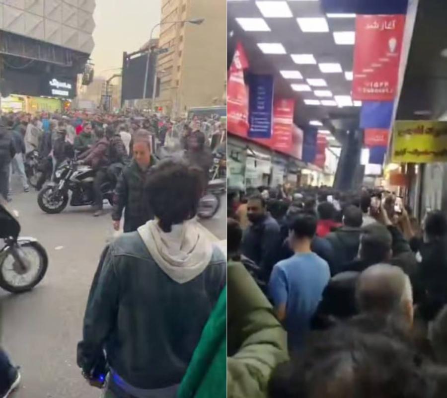 تجمع جمعی از کسبه پاساژ علاءالدین در اعتراض به بی‌ثباتی قیمت دلار