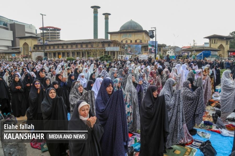 گزارش تصویری؛اقامه نماز عید فطر در اولین روز فرودینِ رشت