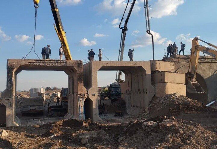پل آسیب‌دیده راه آهن قم در کمتر از ۴۰ ساعت بازسازی شد