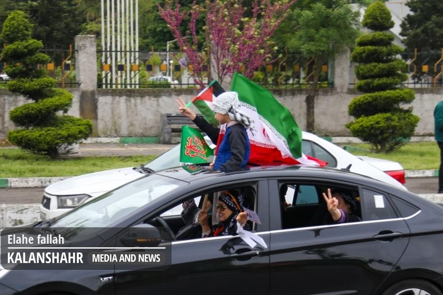 گزارش تصویری؛کاروان خودرویی مردمی از رشت و کاسپین تا خلیج فارس به نشانه اقتدار و همبستگی ملی
