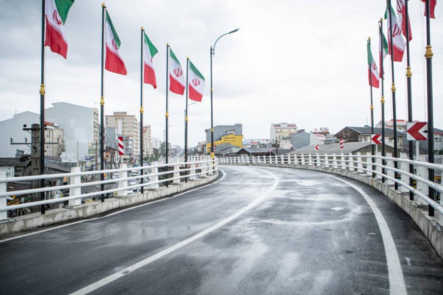 پل روگذر رودباری رشت افتتاح شد