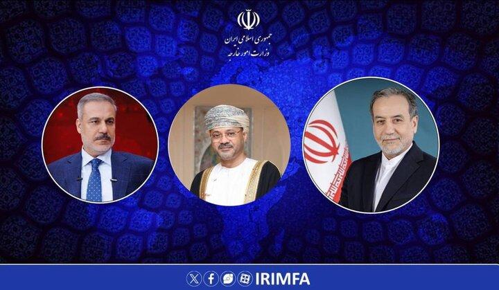 گفت‌وگوی تلفنی عراقچی با وزیران امور خارجه عمان و ترکیه