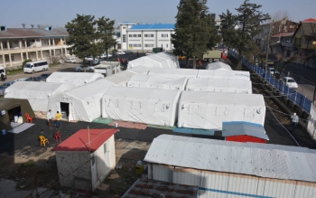 بیمارستان صحرایی رشت سرانجام برپا شد