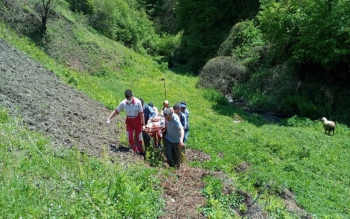 نجات مرد آستارایی از دره