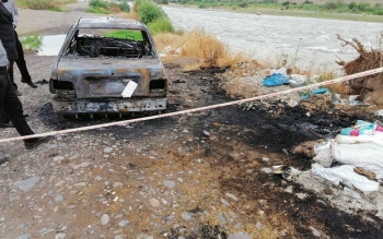 مرگ در آتش سوزی خودرو در رودبار