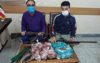 دستگیری شکارچی کل و بز با دو قبضه اسلحه قاچاق در رودبار
