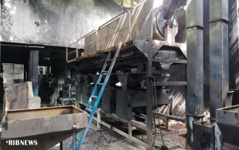 آتش سوزی کارخانه فرآوری فندق در روستای زیاز اشکورات رودسر/تصاویر