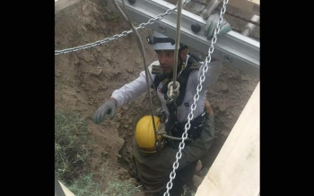 پیدا شدن مرد گمشده پس از ۲ روز در عمق چاه ۴۰ متری