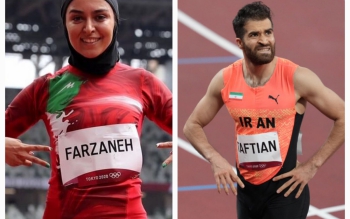 رکوردشکنی سریعترین زن و مرد ایران در باد