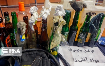 گزارش تصویری؛پلیس می گوید این ادوات را از «اغتشاشگران» در رشت کشف کرده