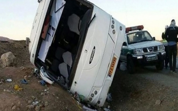  واژگونی مرگبار اتوبوس مسافربری در جاده بندرعباس + جزییات 