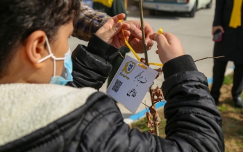 گزارش تصویری درخت کاری در بیمارستان ۱۷ شهریور رشت به نام کودکان مبتلا به سرطان