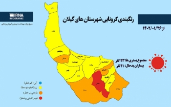 رنگ قرمز به نقشه کرونایی گیلان بازگشت