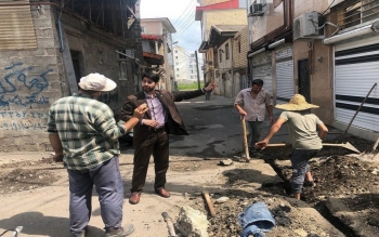 عملیات اجرایی توسعه زیرساخت های ارتباطی فیبر نوری در منطقه شهدای گمنام رشت