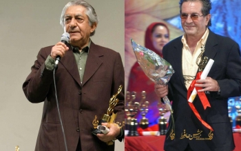 فیلم شوخی‌های جذاب داریوش مهرجویی و عزت الله انتظامی با هم در جشن حافظ 