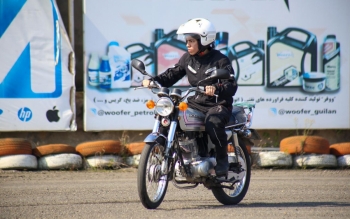 گزارش تصویری مسابقات موتورسواری اسلالوم زنان در رشت