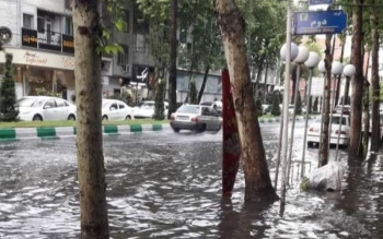 رشت، غرق در باران سیل آسای بهاری