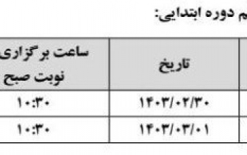 تغییر برنامه امتحانات دانش‌آموزان پایه ششم