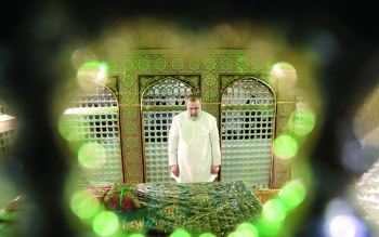 محل دفن پیکر آیت الله سید ابراهیم رئیسی در رواق دارالسلام حرم امام رضا(ع)