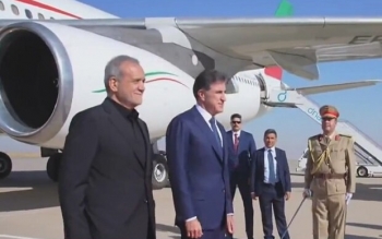 مسعود پزشکیان وارد اربیل شد