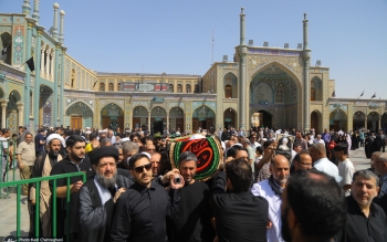 تصاویر/تشییع و مراسم بزرگداشت آیت الله محفوظی گیلانی مرجع تقلید و نماینده اسبق گیلان در مجلس خبرگان