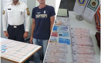 پلیس پاکدست کیف حاوی میلیاردها ریال چک را در نی ریز به صاحبش برگرداند
