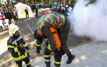 گزارش تصویری؛ مانور پدافند غیرعامل در دبیرستان بهشتی رشت برگزار شد
