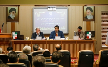 گزارش تصویری؛ نشست هادی سبحانیان رئیس کل سازمان امور مالیاتی کشور با فعالان اقتصادی گیلان