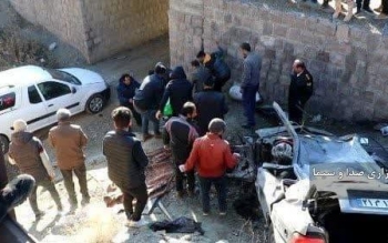 «پراید» در راه مدرسه واژگون شد؛ ۳ معلم در آتش سوختند/عکس
