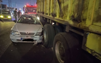 نجات راننده محبوس در تصادف شدید در  رشت