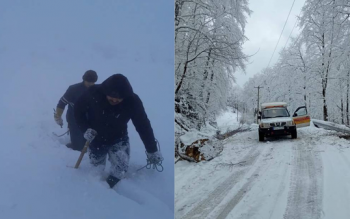 جنگ با سرمای ۱۷ درجه زیر صفر برای حفظ برق یک روستا در دیلمان