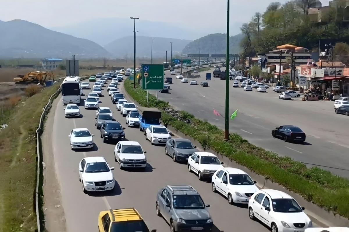 ترافیک سنگین در محور خروجی گیلان