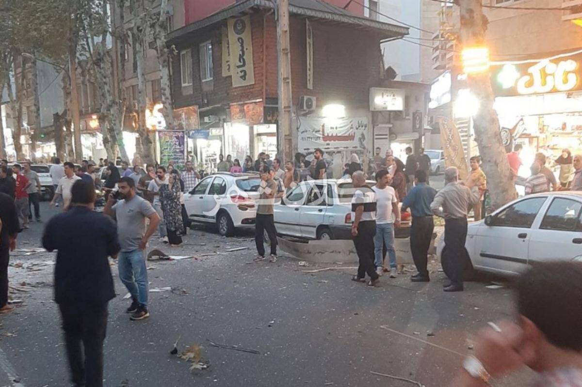 فیلم و عکس: انفجار شدید گاز در خیابان باهنر رشت با چند مصدوم