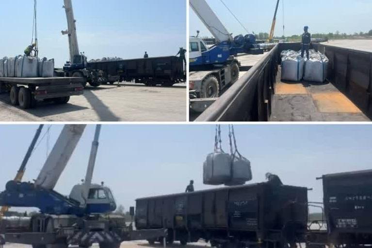 نخستین بارگیری زغال کُک با قطار در بندر کاسپین انجام شد